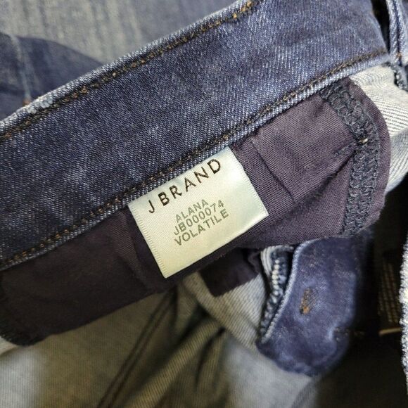 J Brand Alana Volatile High Rise Crop Jeans Size 29 Womens Blue Dark Wash Skinny - Picture 14 of 16
